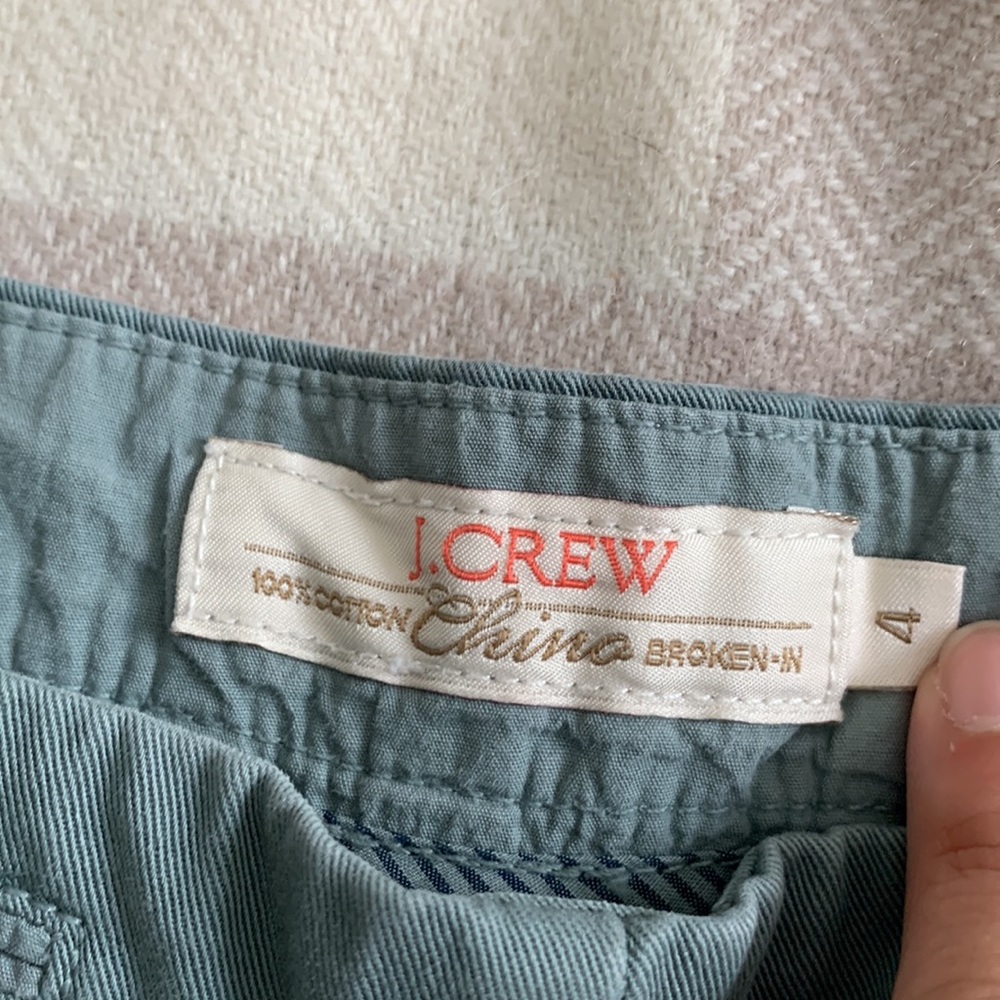 💚🩵JCREW Chino Broken Inn Button Front Shorts - Picture 2 of 6